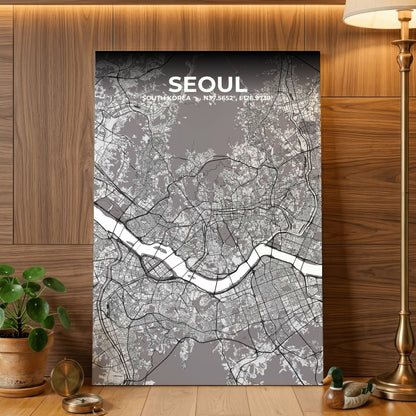 Seoul Ash Map Poster