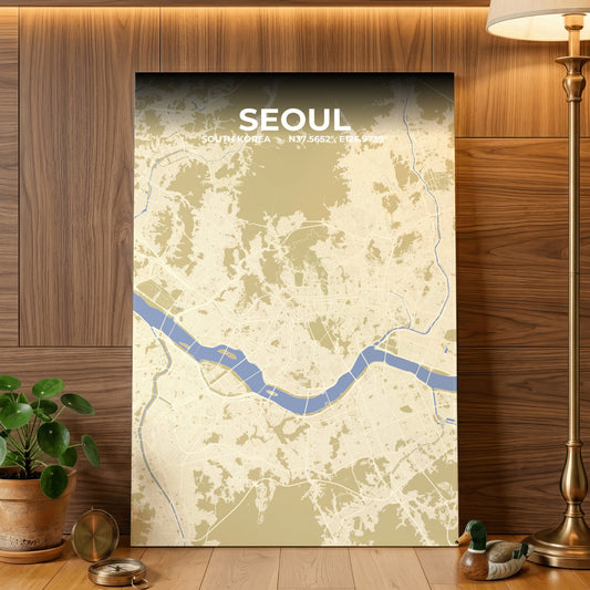 Seoul Barn Map Poster