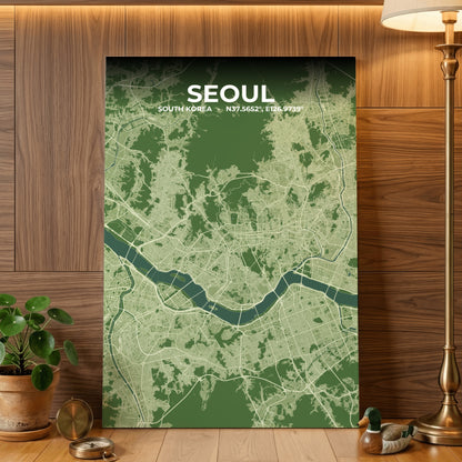 Seoul Clay Map Poster