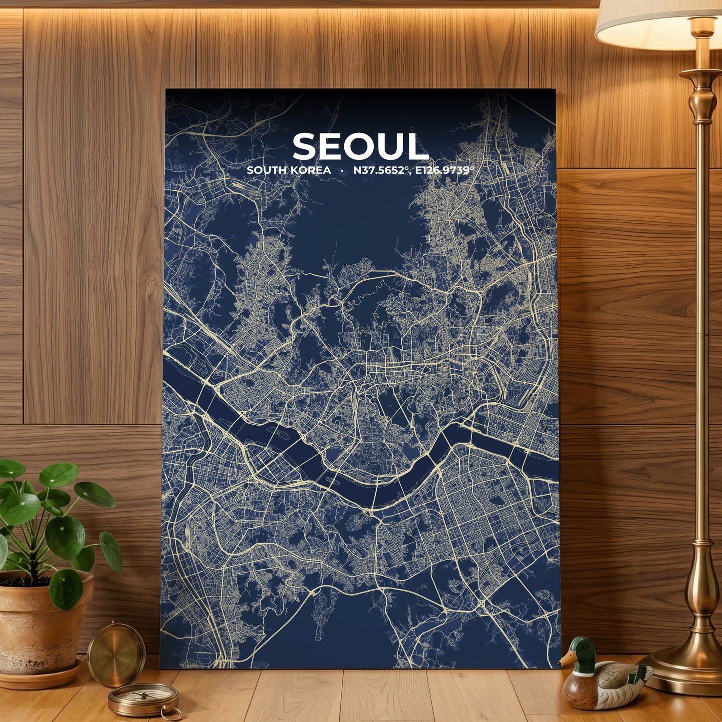 Seoul Anchor Map Poster