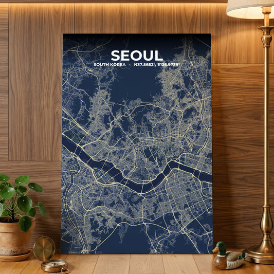 Seoul Anchor Map Poster