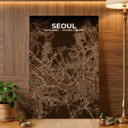 Seoul Plum Map Poster