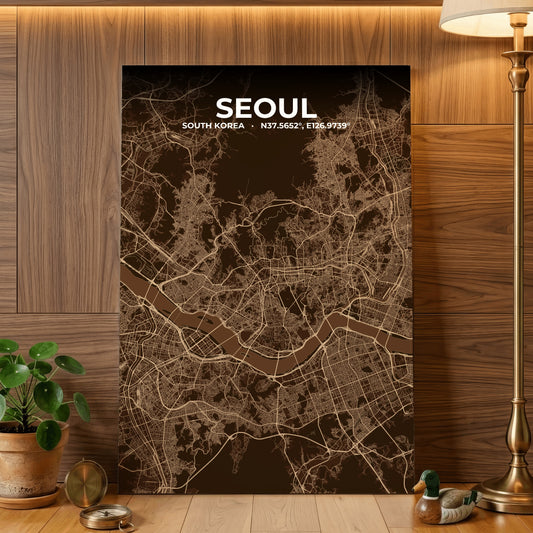 Seoul Plum Map Poster