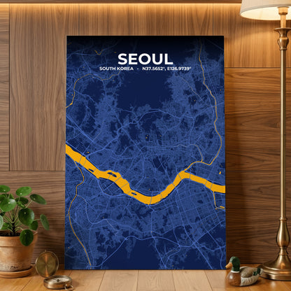Seoul Ink Map Poster