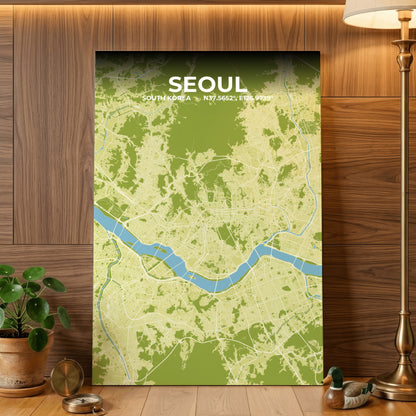 Seoul Fern Map Poster