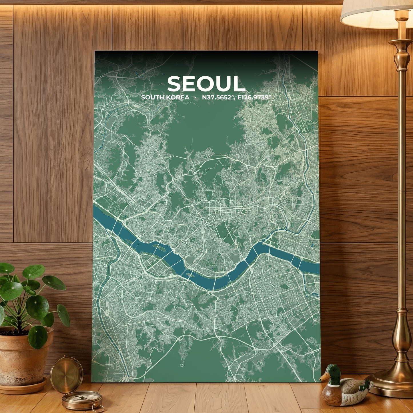 Seoul Mist Map Poster