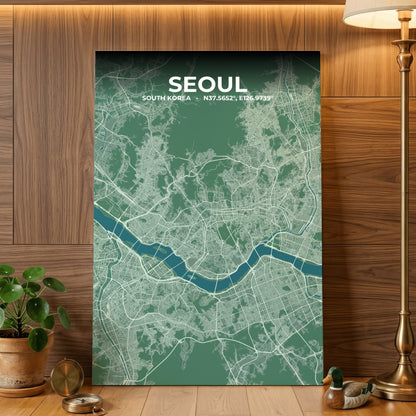 Seoul Mist Map Poster