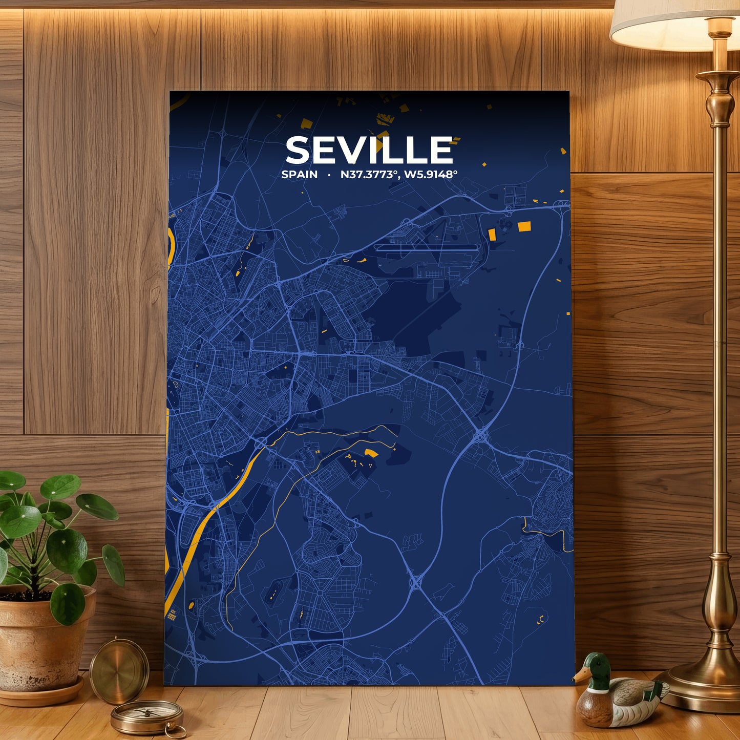 Seville Ink Map Poster
