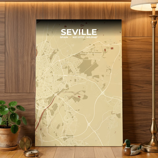 Seville Ember Map Poster