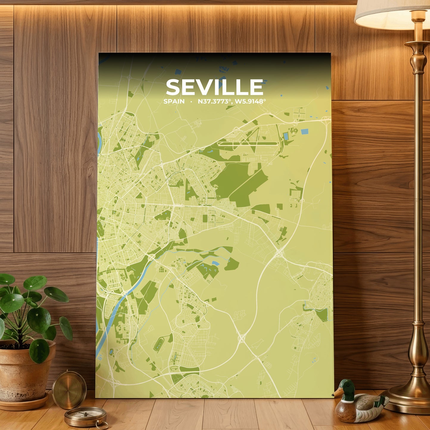 Seville Fern Map Poster
