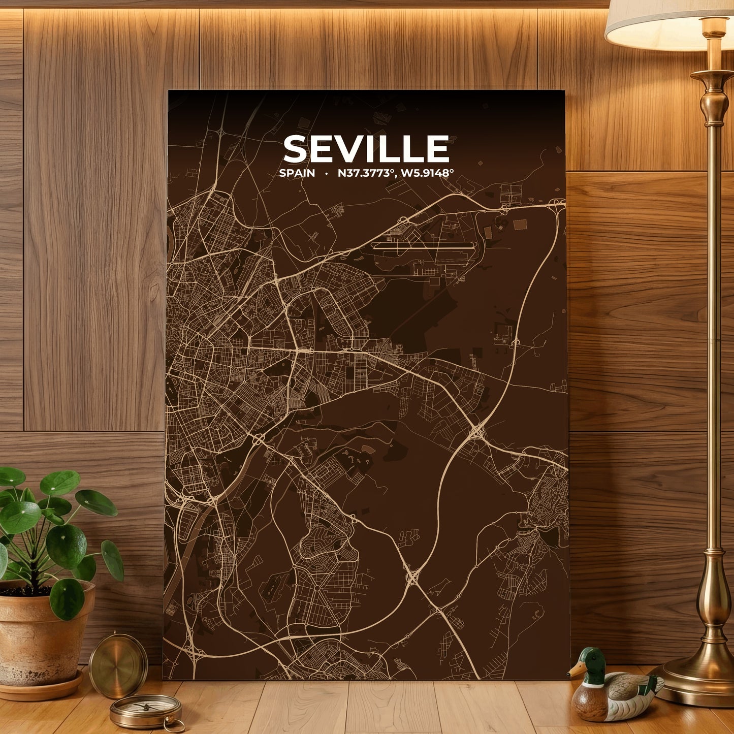 Seville Plum Map Poster