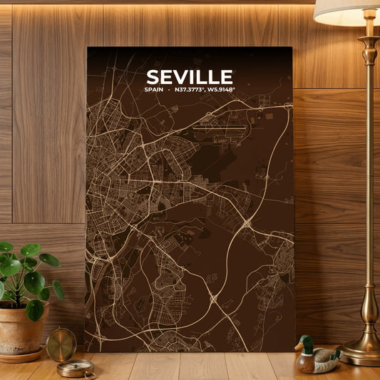 Seville Plum Map Poster