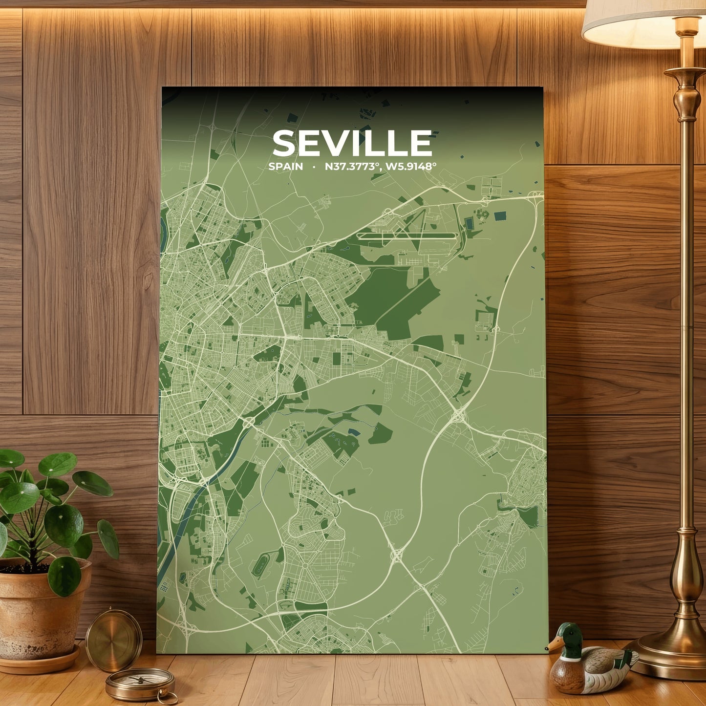 Seville Clay Map Poster