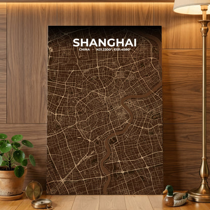 Shanghai Plum Map Poster