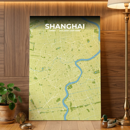 Shanghai Fern Map Poster