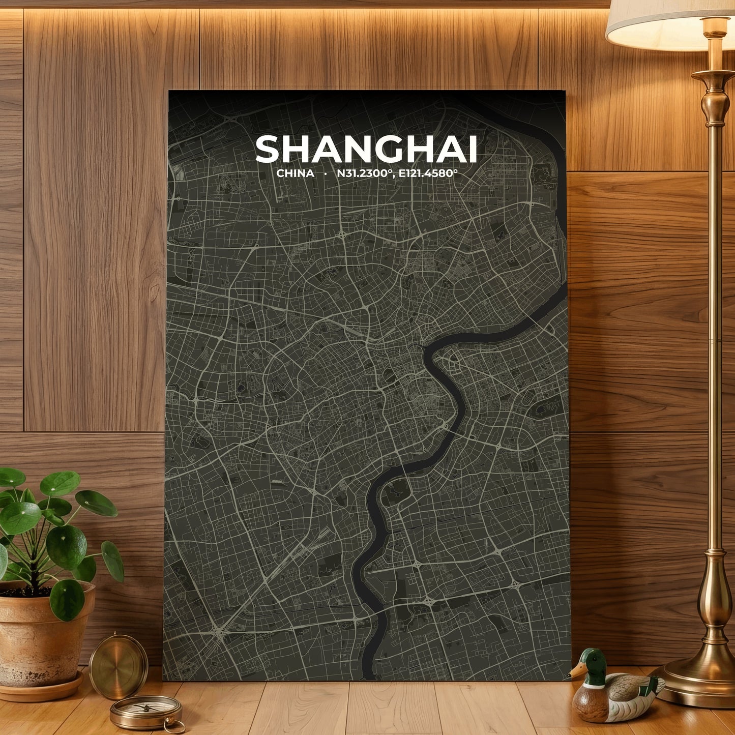 Shanghai Sable Map Poster