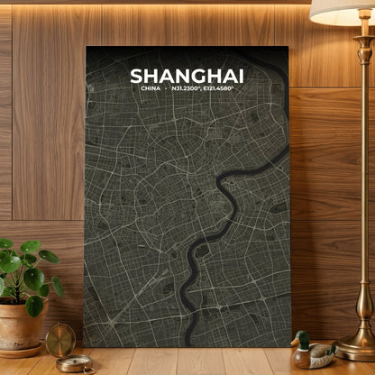 Shanghai Sable Map Poster