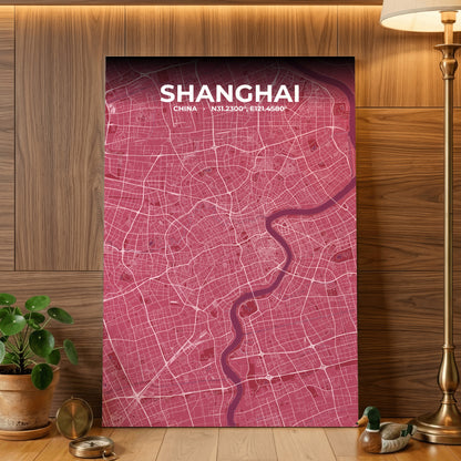 Shanghai Scarlet Map Poster