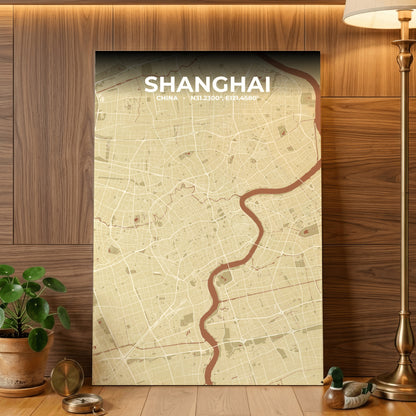 Shanghai Ember Map Poster