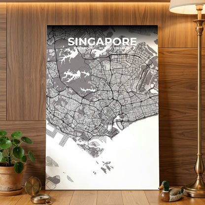 Singapore Ash Map Poster
