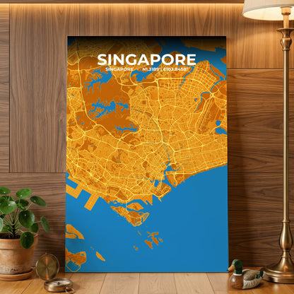 Singapore Scorch Map Poster