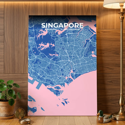 Singapore Candy Map Poster