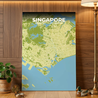 Singapore Fern Map Poster