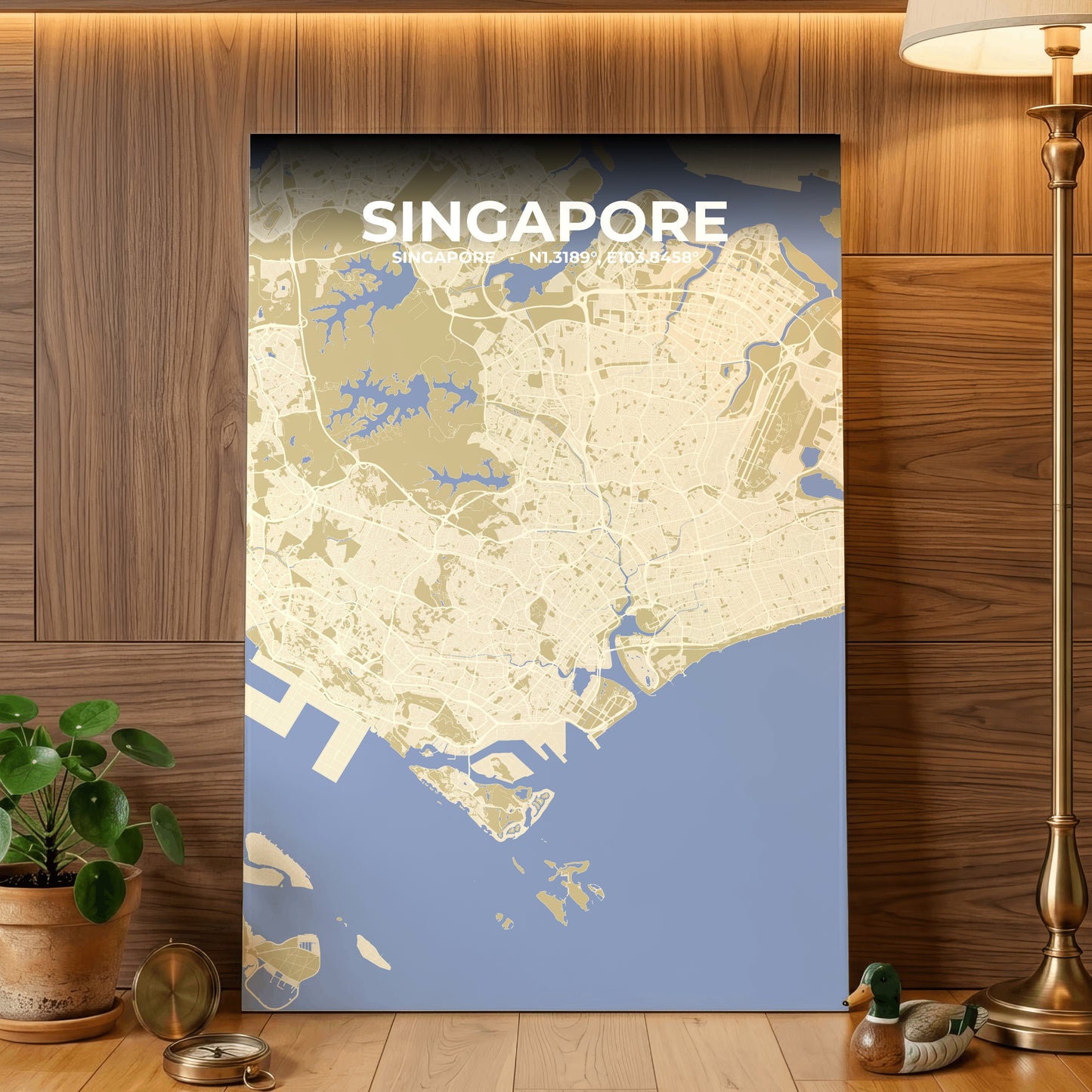 Singapore Barn Map Poster