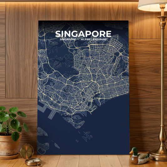 Singapore Anchor Map Poster