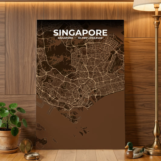 Singapore Plum Map Poster