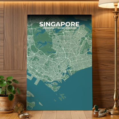 Singapore Mist Map Poster