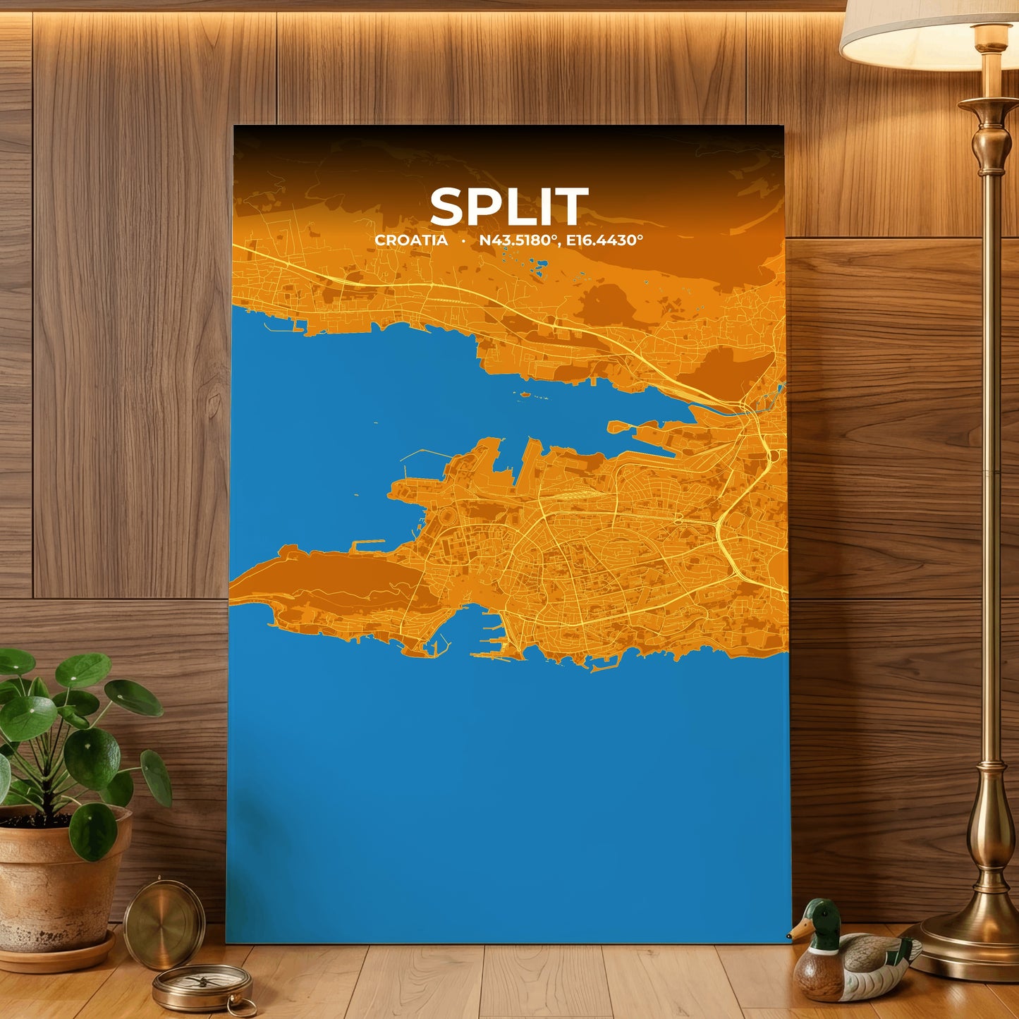 Split Scorch Map Poster