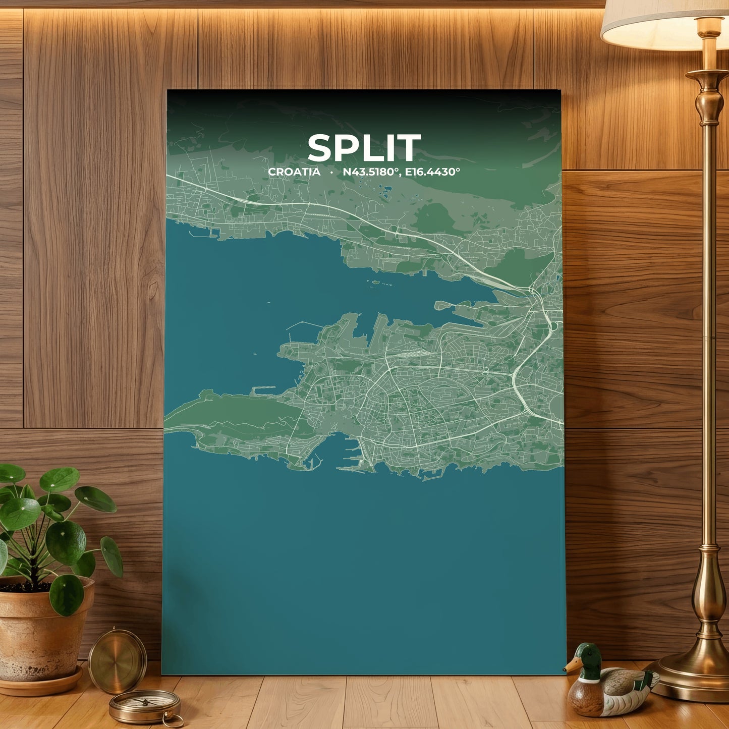 Split Mist Map Poster
