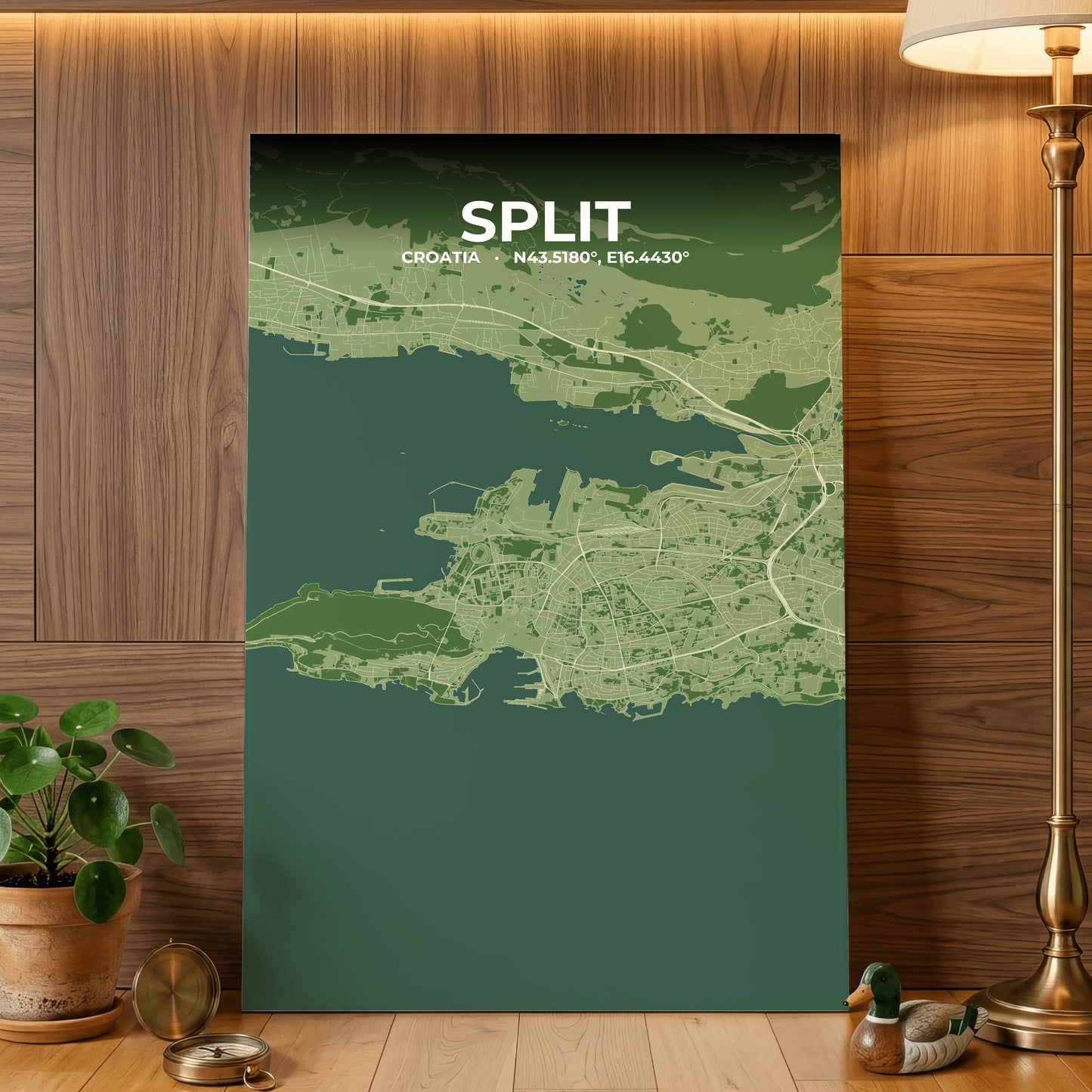 Split Clay Map Poster