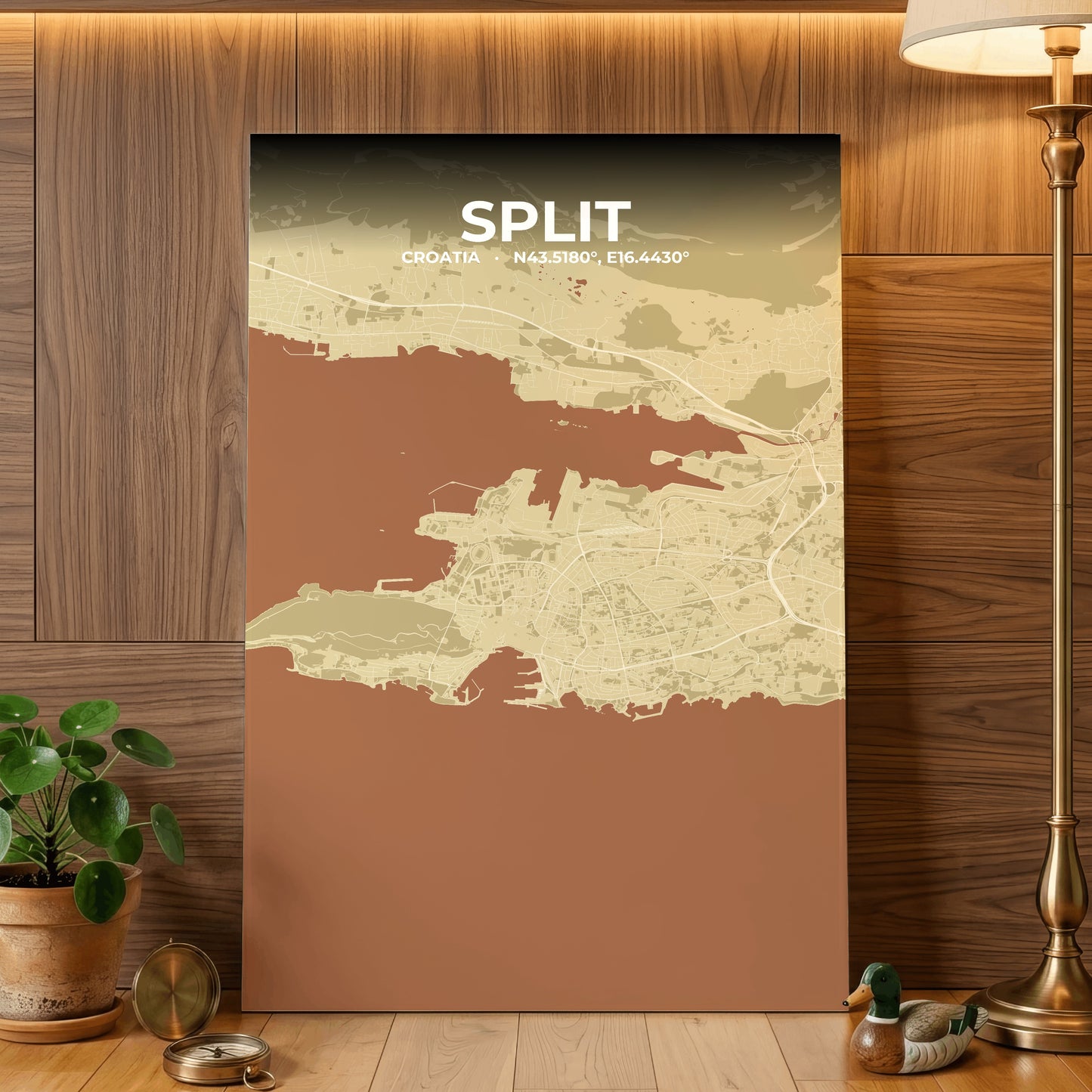Split Ember Map Poster