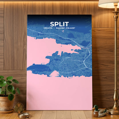 Split Candy Map Poster