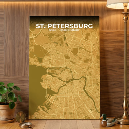 St. Petersburg Forge Map Poster
