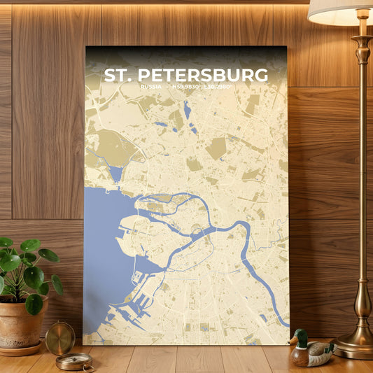 St. Petersburg Barn Map Poster