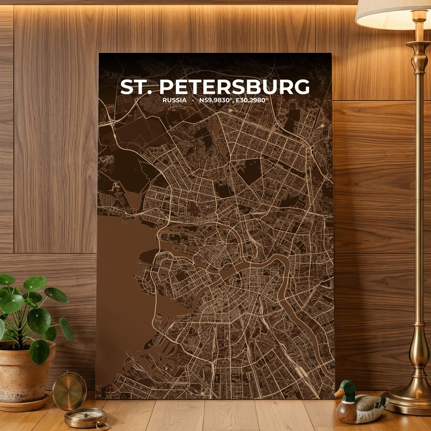 St. Petersburg Plum Map Poster
