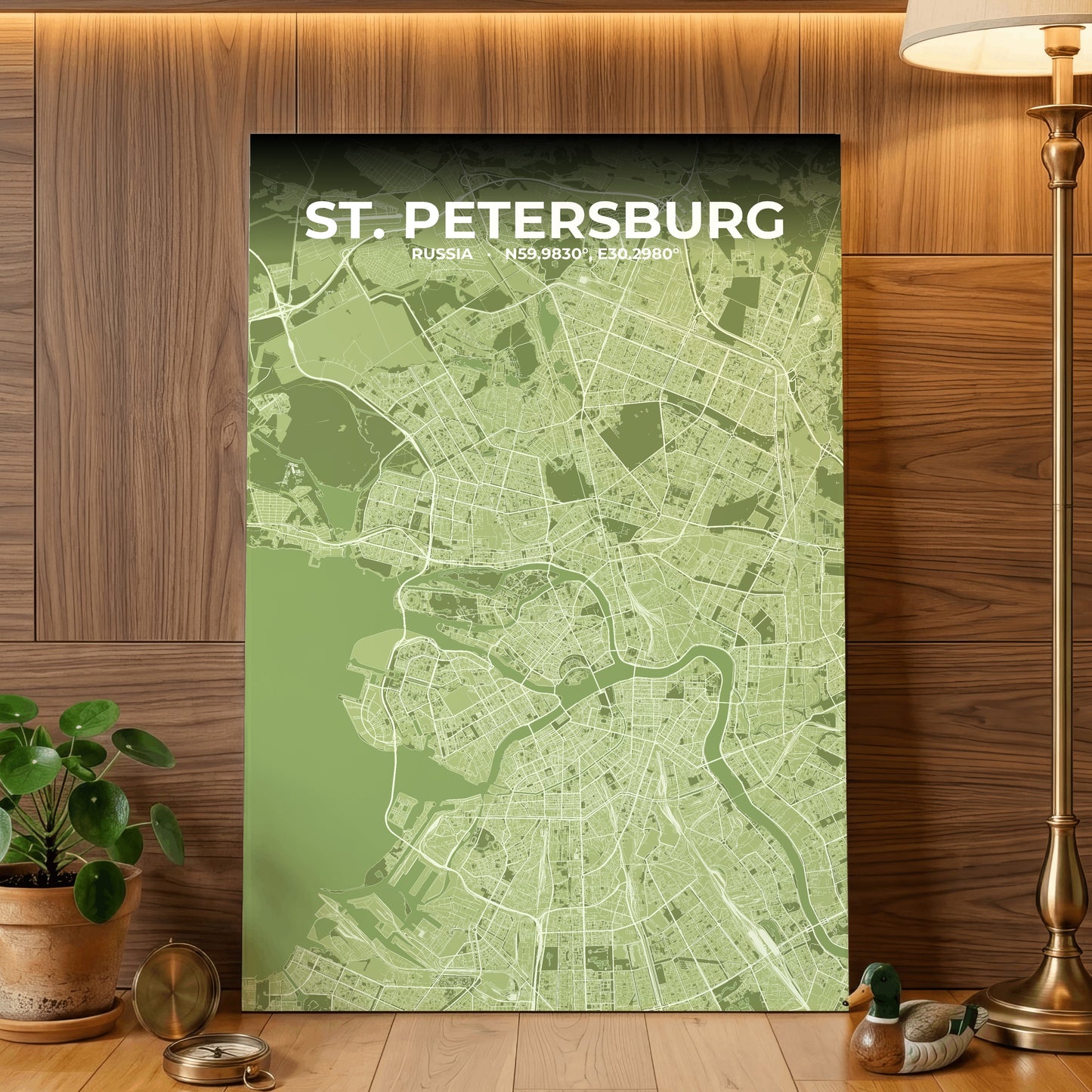 St. Petersburg Grove Map Poster