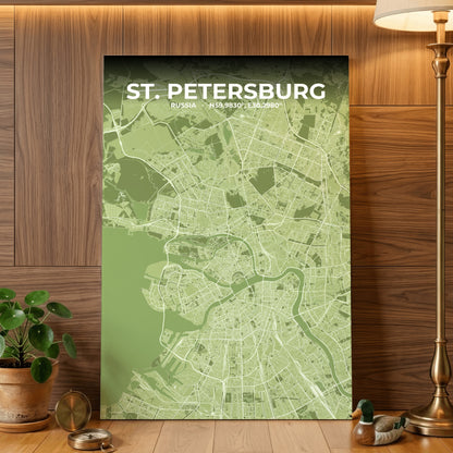 St. Petersburg Grove Map Poster