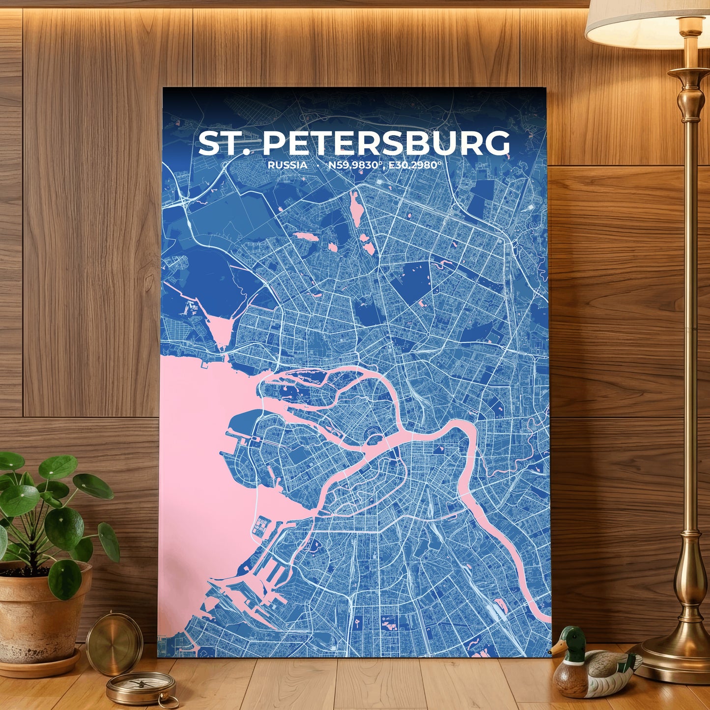 St. Petersburg Candy Map Poster
