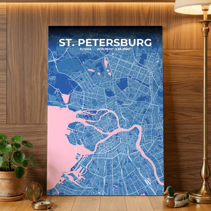 St. Petersburg Candy Map Poster