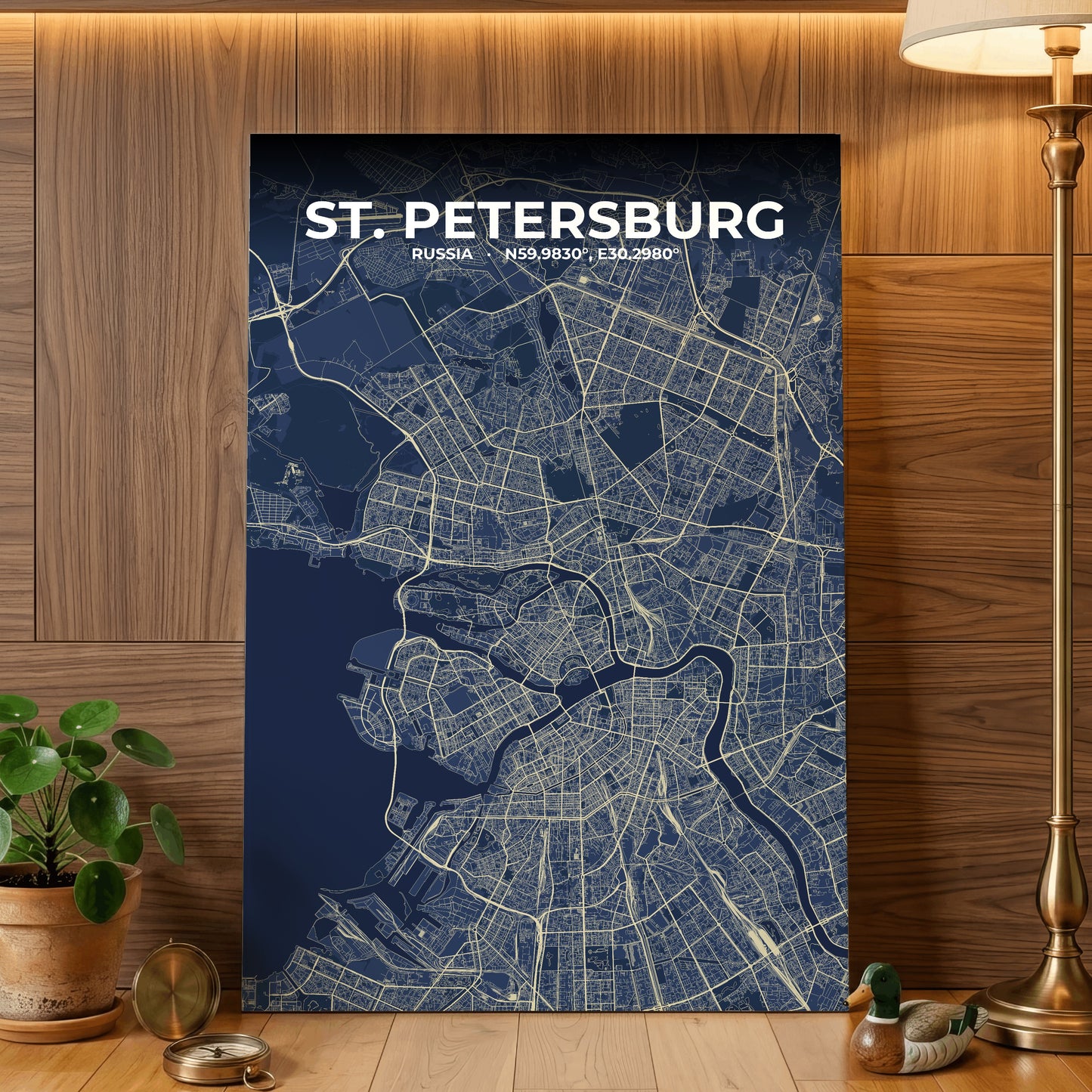 St. Petersburg Anchor Map Poster