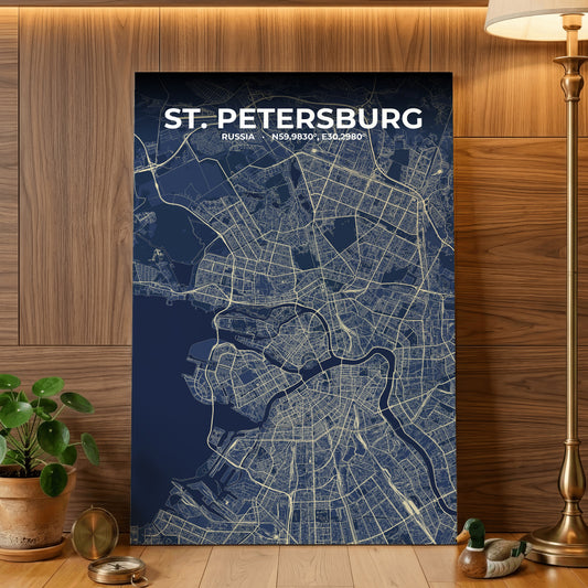 St. Petersburg Anchor Map Poster