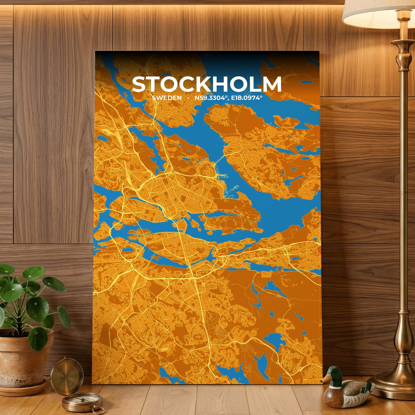 Stockholm Scorch Map Poster
