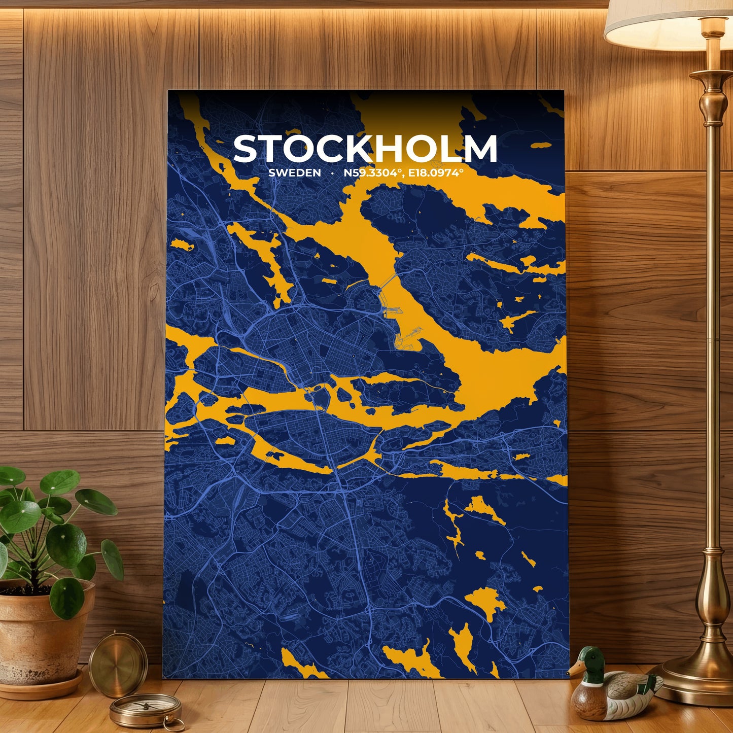 Stockholm Ink Map Poster