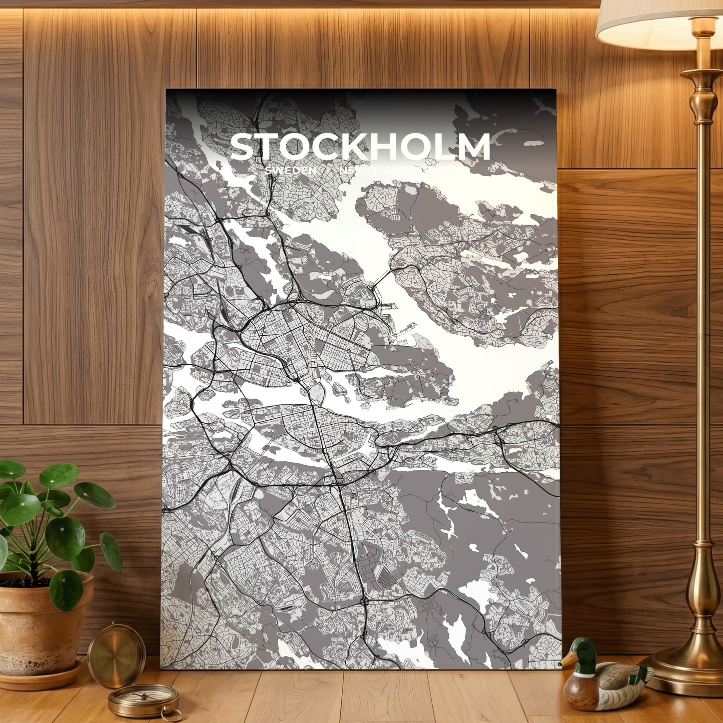 Stockholm Ash Map Poster