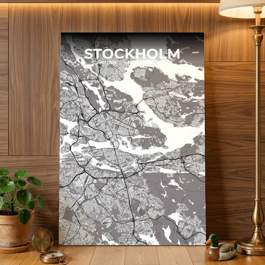 Stockholm Ash Map Poster