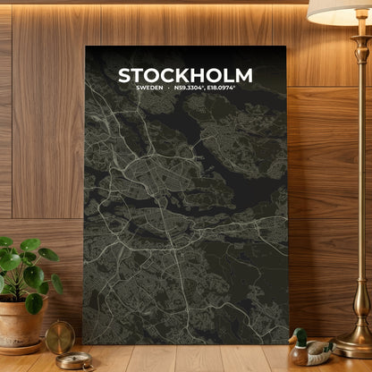 Stockholm Sable Map Poster